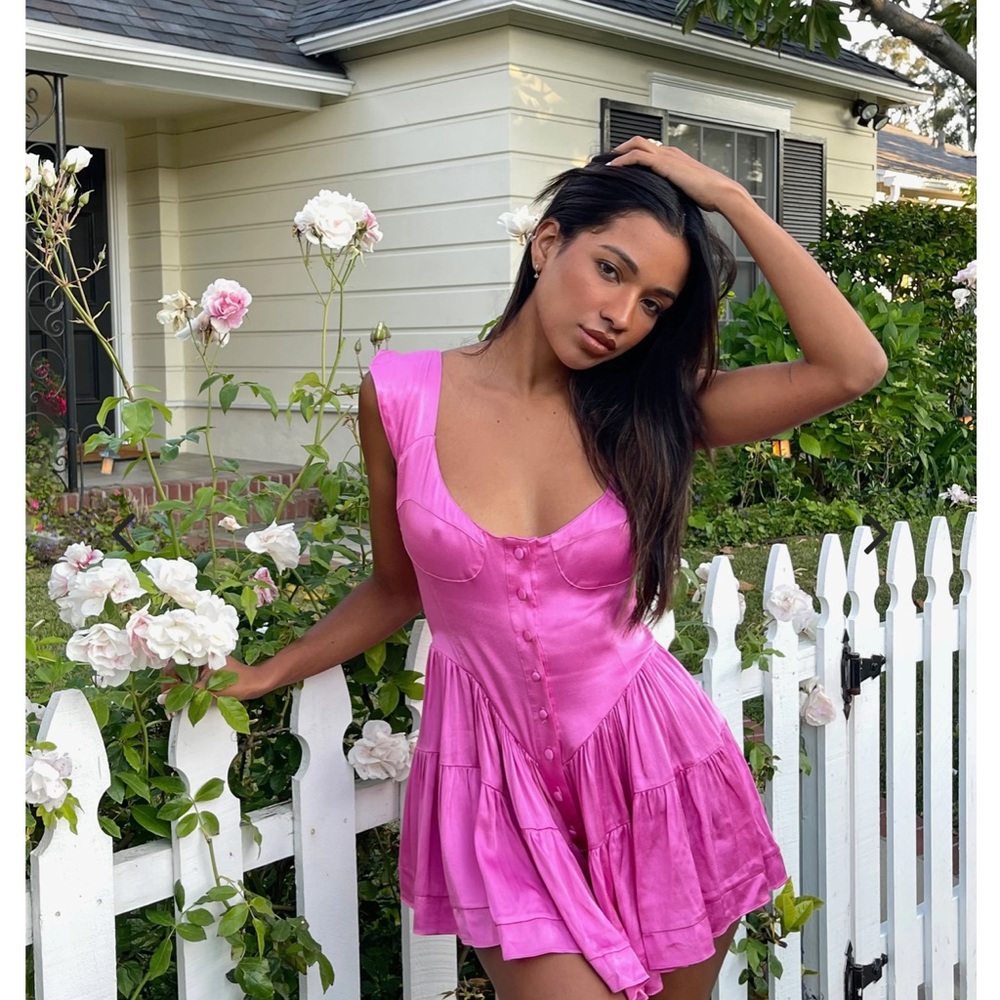Hot Pink Vanessa Mooney Elisabeth Romper SOLD OUT